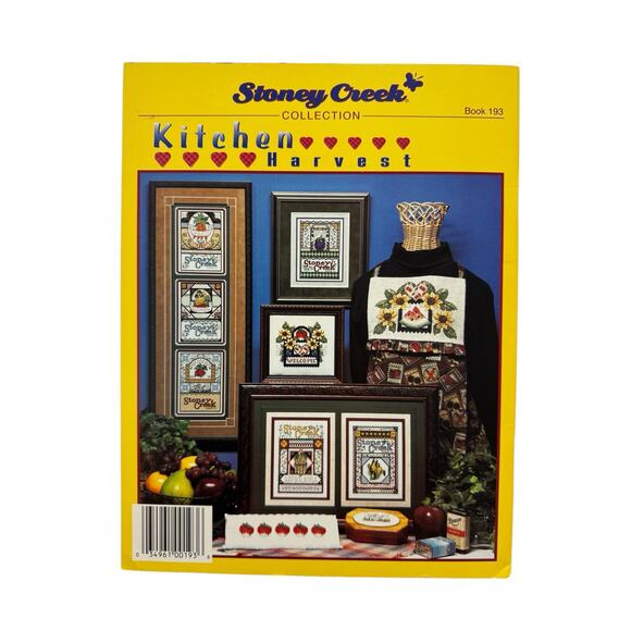 Vintage Kitchen Harvest Cross Stitch Pattern Book STONEY CREEK Americana Retro - Picture 2 of 3